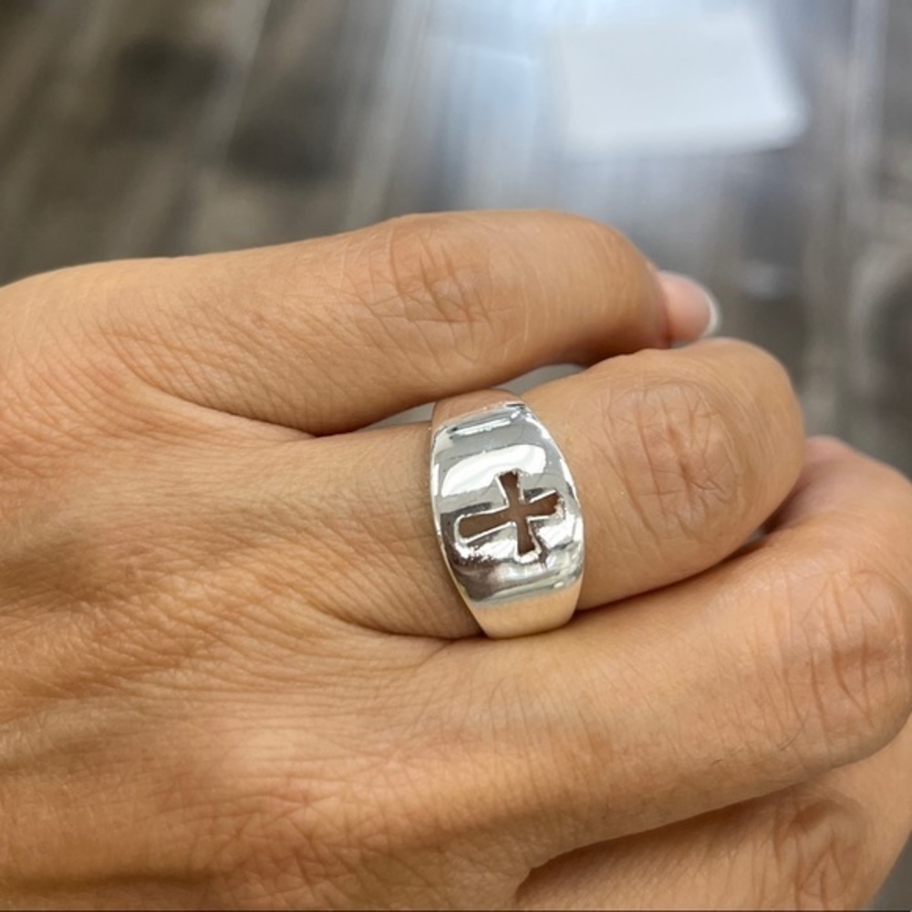 Sterling Silver Cross Ring